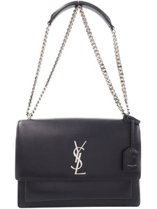 Saint Laurent- Sunset Large Chain Shoulder Bag Black