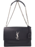 Saint Laurent- Sunset Large Chain Shoulder Bag Black