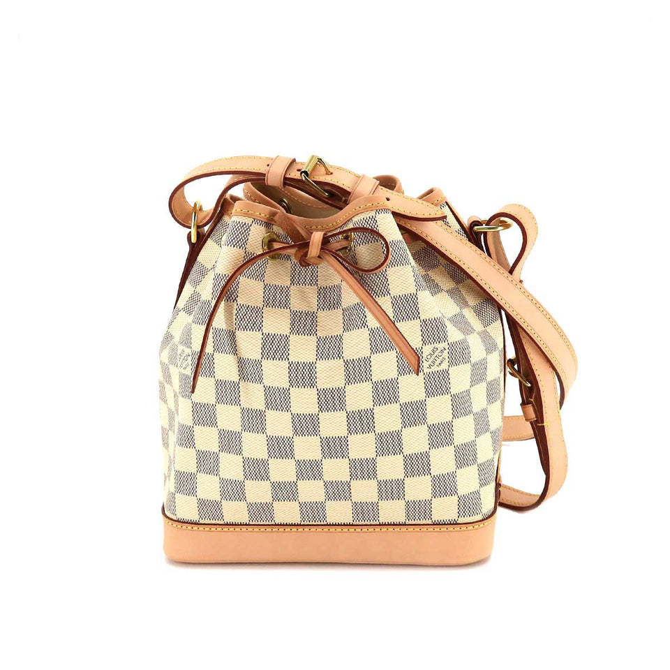 Louis Vuitton Damier Azur Noe BB Shoulder Bag Gold Hardware