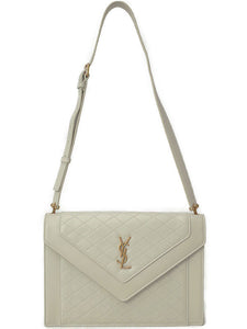 Saint Laurent- Paris Satchel Gabby Shoulder Strap Light Gray Black