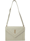 Saint Laurent- Paris Satchel Gabby Shoulder Strap Light Gray Black