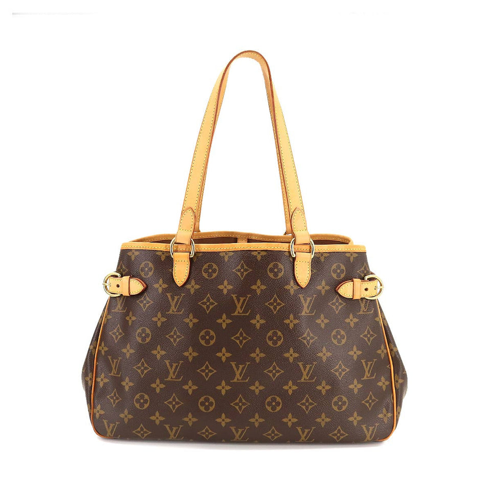 Louis Vuitton Monogram Batignolle Orizontal Tote Bag Brown Gold Metal Fittings
