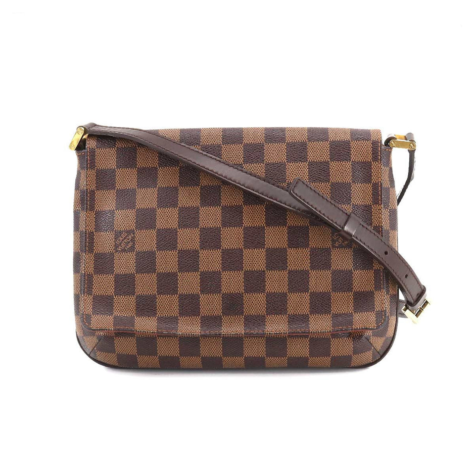 Louis Vuitton Damier Musette Tango Long Shoulder Bag Ebene