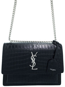 Saint Laurent- Paris Sunset Medium Shoulder Bag Black