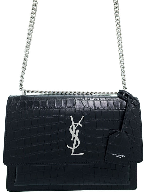 Saint Laurent- Paris Sunset Medium Shoulder Bag Black