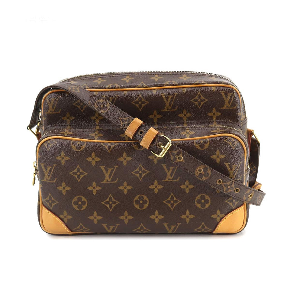 Louis Vuitton Monogram Nile Shoulder Bag Brown Gold Hardware