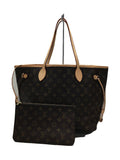 Louis Vuitton Neverfull MM Monogram Brown Tote Bag PVC