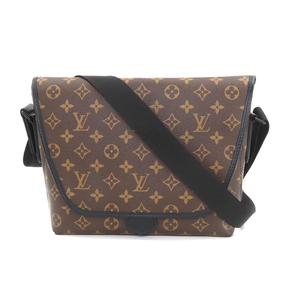Louis Vuitton Monogram Macassar Magnetic Messenger Shoulder Bag Brown Noir