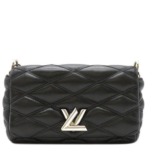 Louis Vuitton Malletage Twist Shoulder Bag Noir Black