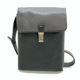 Louis Vuitton Saratov PM Shoulder Bag Taiga Leather Canvas
