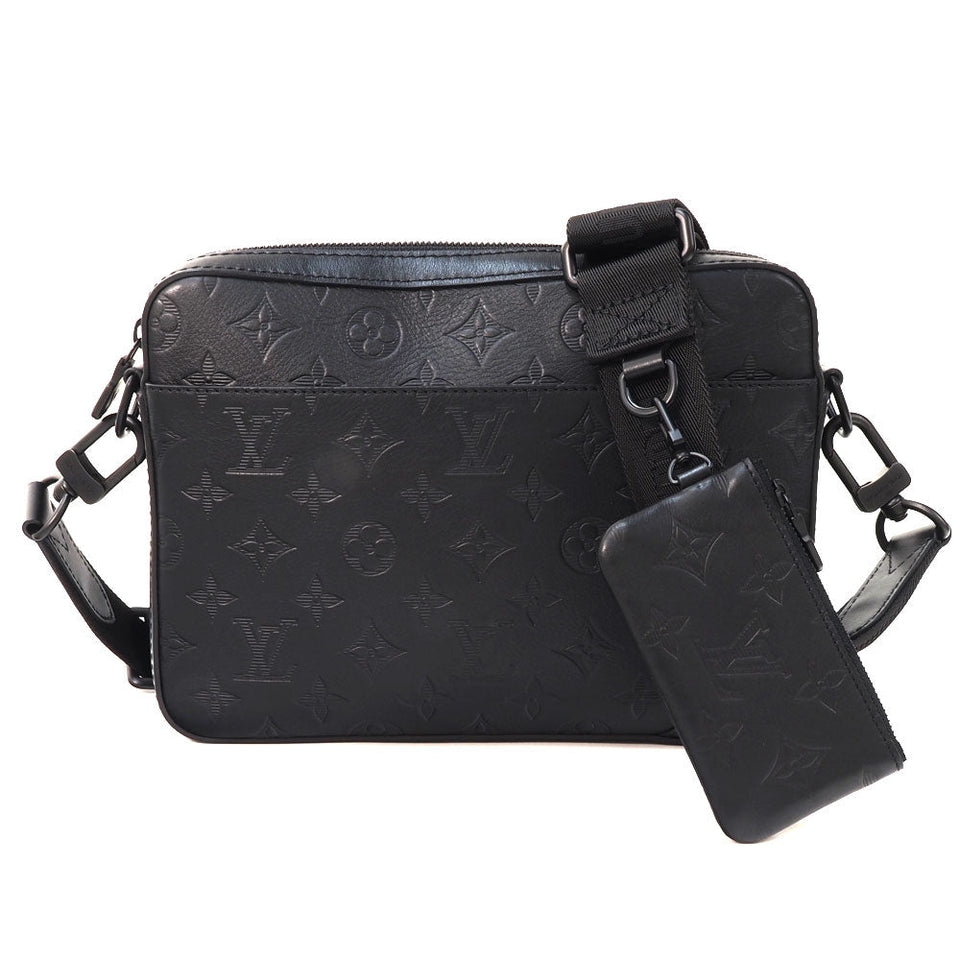Louis Vuitton Duo Messenger Monogram Shadow Noir Crossbody Bag Shoulder Bag