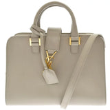 Saint Laurent- Paris Leather Bag Shoulder Handbag Gray