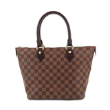 Louis Vuitton Damier Saleya PM Tote Bag Ebene Brown Gold Hardware