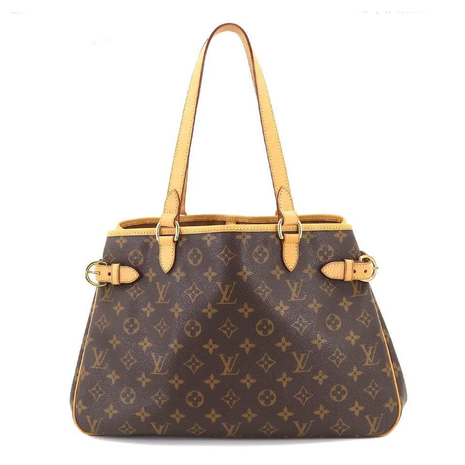 Louis Vuitton Monogram Batignolle Orizontal Tote Bag Brown Gold Metal Fittings