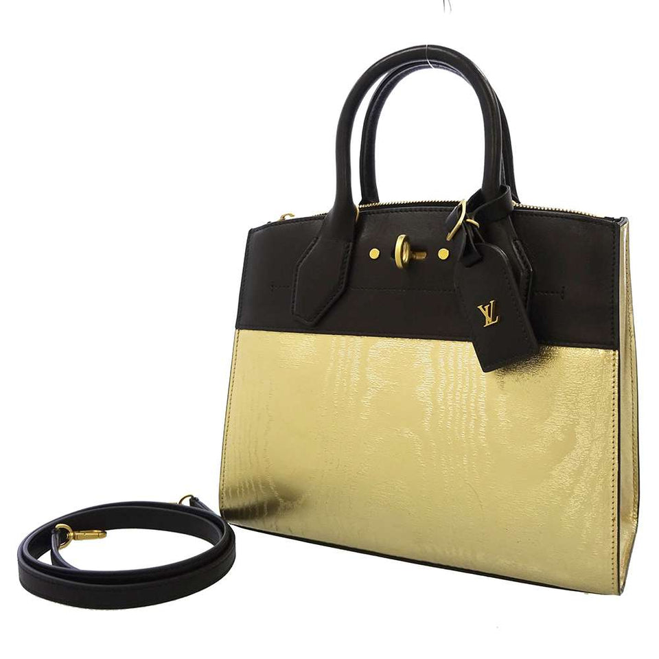 Louis Vuitton Handbag City Steamer PM 2way Shoulder Bag Black