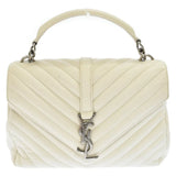 Saint Laurent- Paris Satchel 2way Chain Shoulder Bag White