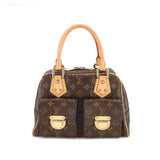 Louis Vuitton  Monogram Manhattan PM Hand Bag Brown Gold Hardware