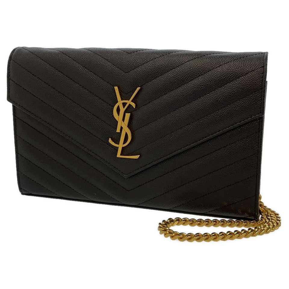 Saint Laurent- Paris Chain Wallet Monogram Crossbody Saint Laurent Black