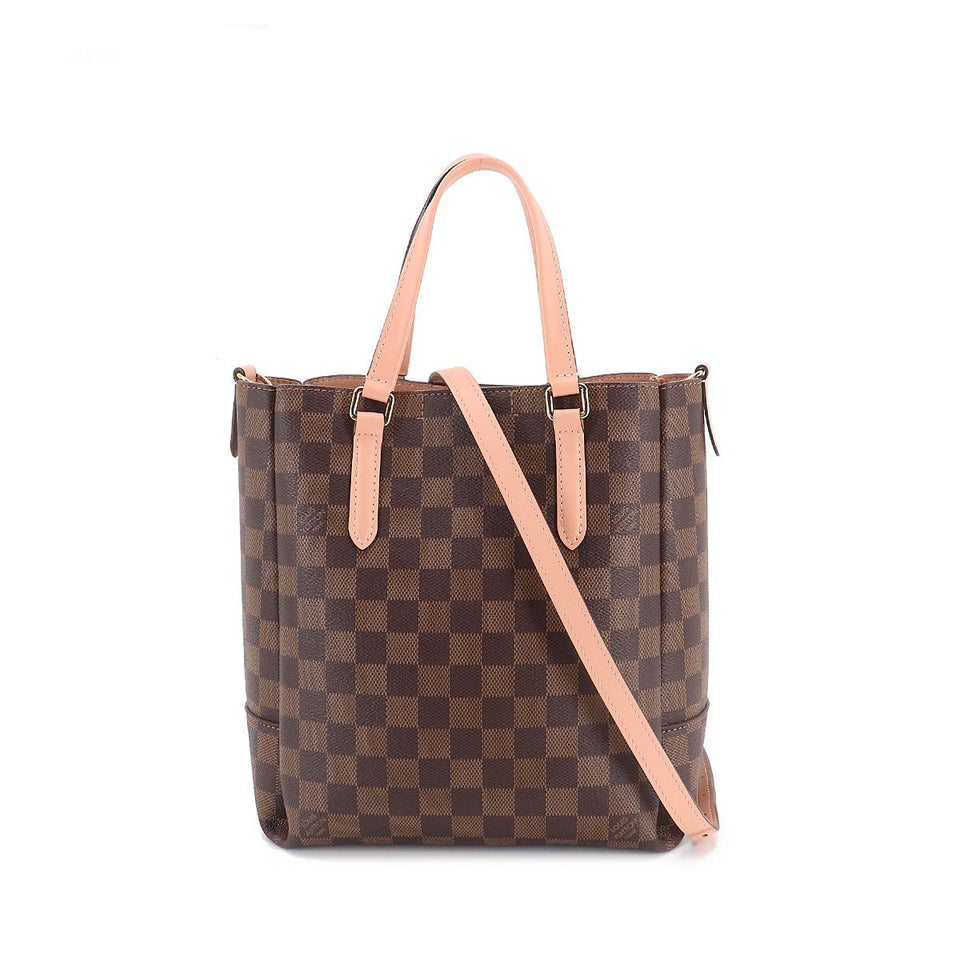 Louis Vuitton Damier Belmont Nv BB 2 Way Tote Shoulder Bag Ebene Venus