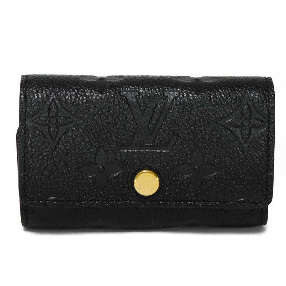 Louis Vuitton Key Case Multicle 6 Embossed Black