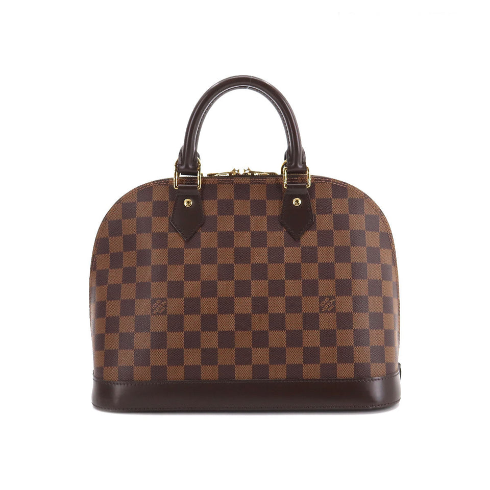 Louis Vuitton Damier Alma PM Hand Bag Ebene Brown