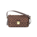 Louis Vuitton Damier Ravello GM Shoulder Bag Ebene Gold Metal Fittings
