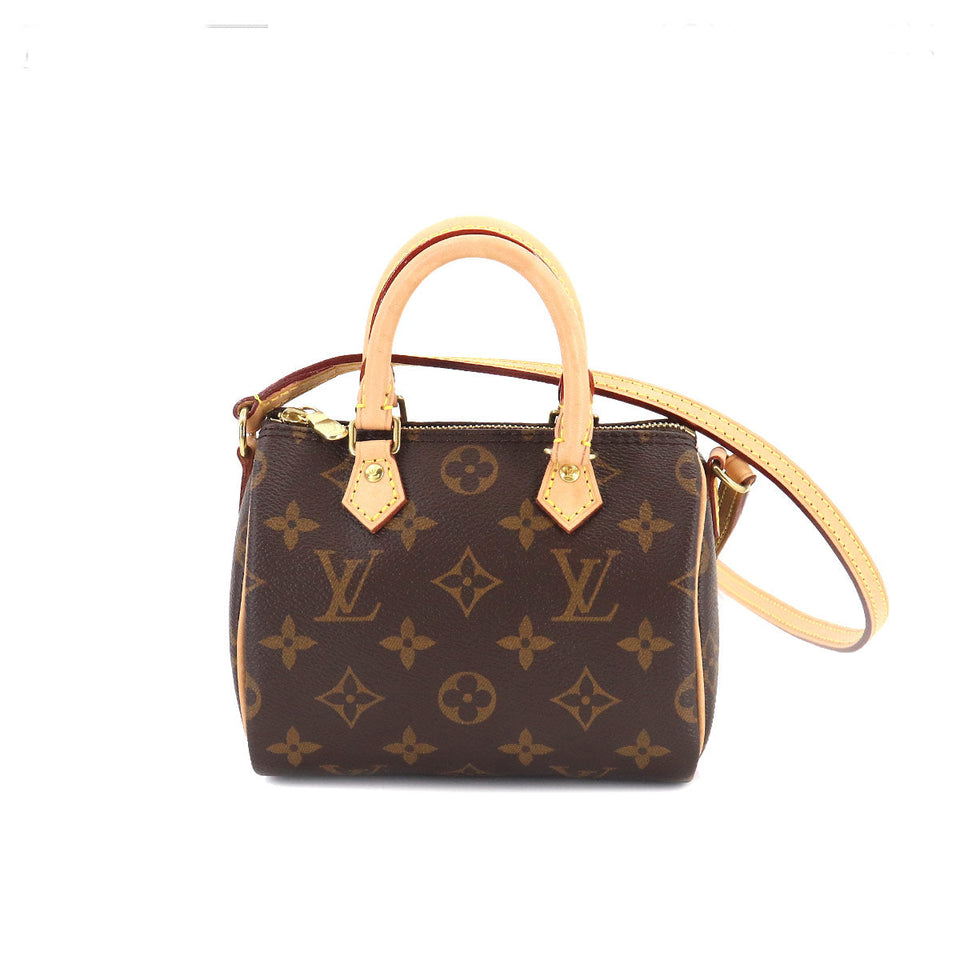 Louis Vuitton Monogram Nano Speedy 2 Way Hand Shoulder Bag