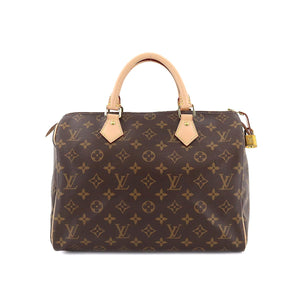 Louis Vuitton Monogram Speedy 30 Hand Bag Brown RFID Gold Hardware