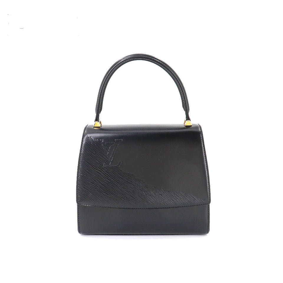 Louis Vuitton Opera Athens Hand Bag Leather Noir Black Gold Metal Fittings