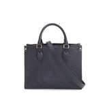 Louis Vuitton Monogram Emplant Onthego PM 2way Tote Shoulder Bag Noir