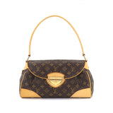 Louis Vuitton Monogram Beverly MM Shoulder Bag Brown Gold Hardware