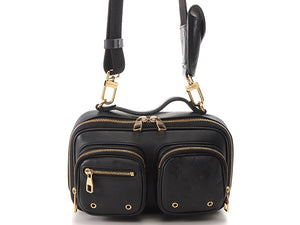 Louis Vuitton Utility Crossbody Leather Black