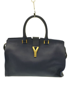 Yves Saint Laurent- Petit Cabas Handbag Boston Bag Leather Navy