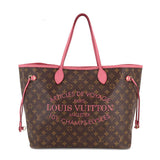 Louis Vuitton Monogram Ikat Flower Neverfull GM Tote Bag Rose Velour