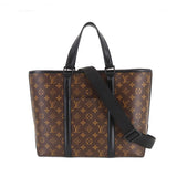 Louis Vuitton Macassar Weekend Tote PM Shoulder Bag Black