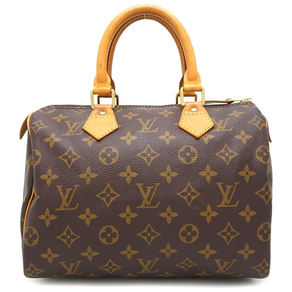 Louis Vuitton Monogram Speedy 25  Handbag Brown