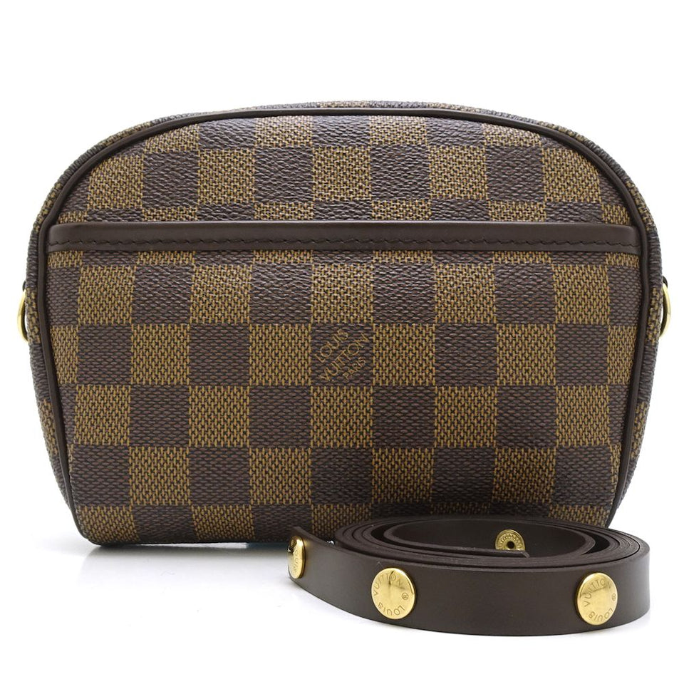 Louis Vuitton Damier Pochette Ipanema Ebene Waist Bag Pouch Brown