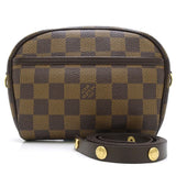 Louis Vuitton Damier Pochette Ipanema Ebene Waist Bag Pouch Brown