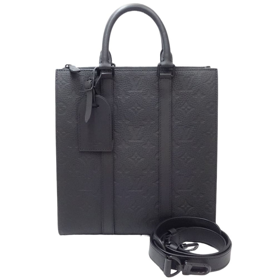 Louis Vuitton Sac Plat Shoulder Bag Monogram Noir Black