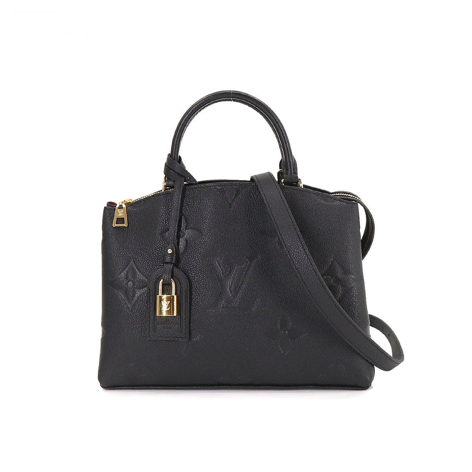 Louis Vuitton Monogram Emplant Petit Palais PM Shoulder Bag Leather