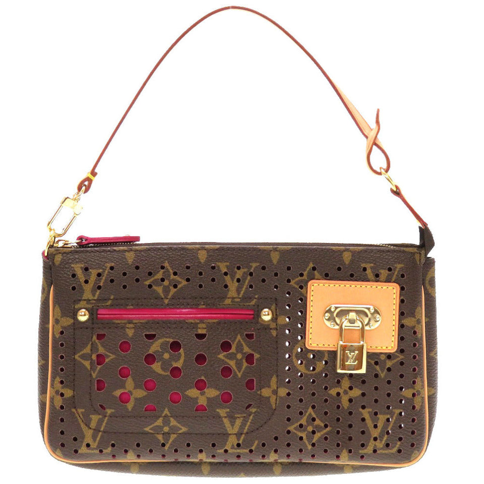 Louis Vuitton Monogram Perfo Pochette Accessoire Fuchsia Handbag