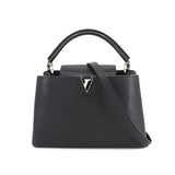 Louis Vuitton Capucines MM Shoulder Bag Taurillon Leather Black