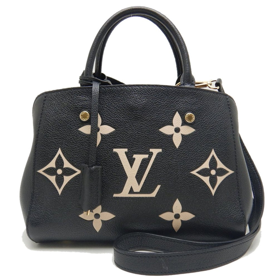 Louis Vuitton Montaigne BB Bicolor Monogram Emplant Noir Black