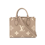 Louis Vuitton Bicolor Monogram Implant Onthego PM 2 Way Tote Shoulder Bag