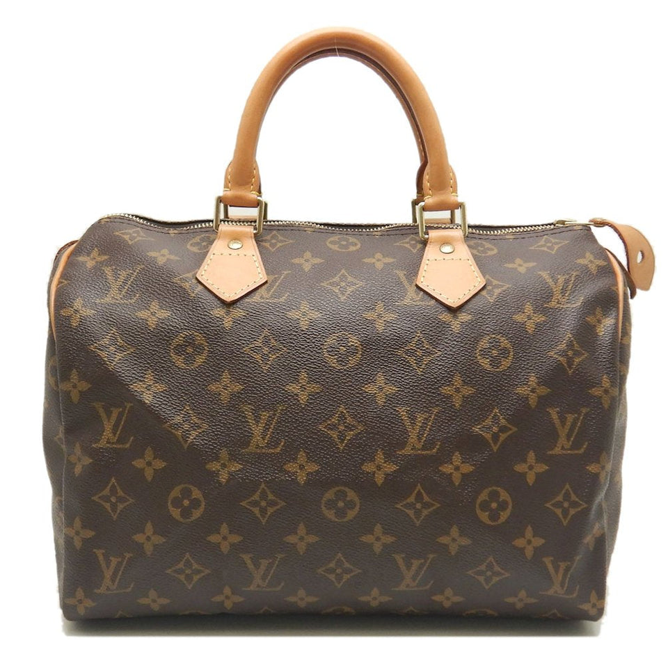 Louis Vuitton Monogram Speedy 30 Handbag Brown