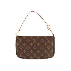 Louis Vuitton Monogram Pochette Accessoires Brown Gold Metal Fittings