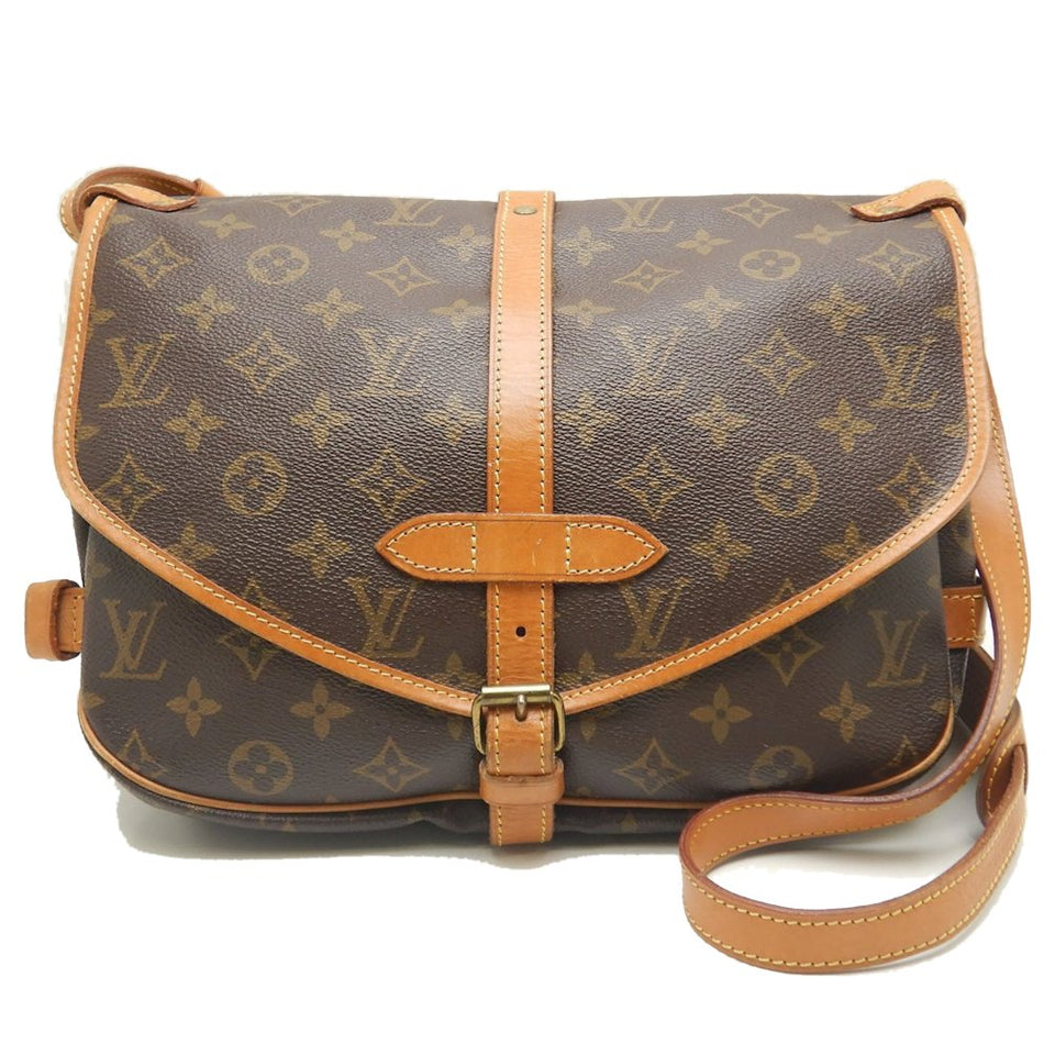 Louis Vuitton Monogram Saumur 30 Shoulder Bag Brown