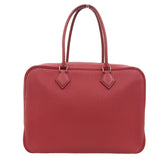 Hermes Plume 32 Handbag Togo Crimson Red Series Gold Metal Fittings