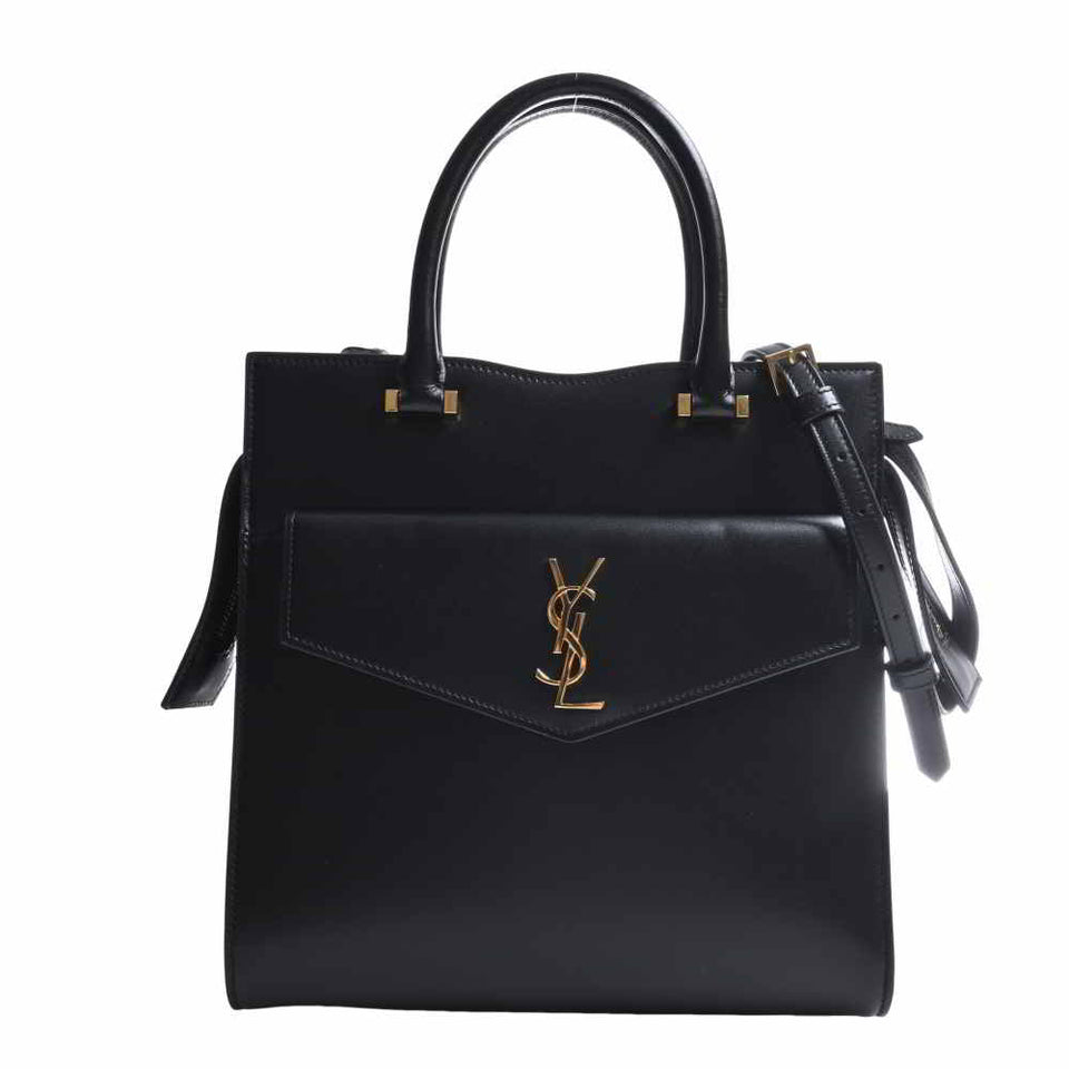 Saint Laurent- Leather Small 2way Handbag Black