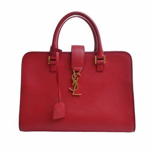 Saint Laurent- Leather Baby Cabas 2way Handbag Red